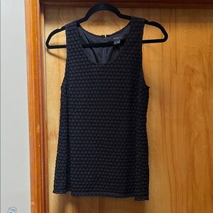 Theory Black Textured Sleeveless Tank Top